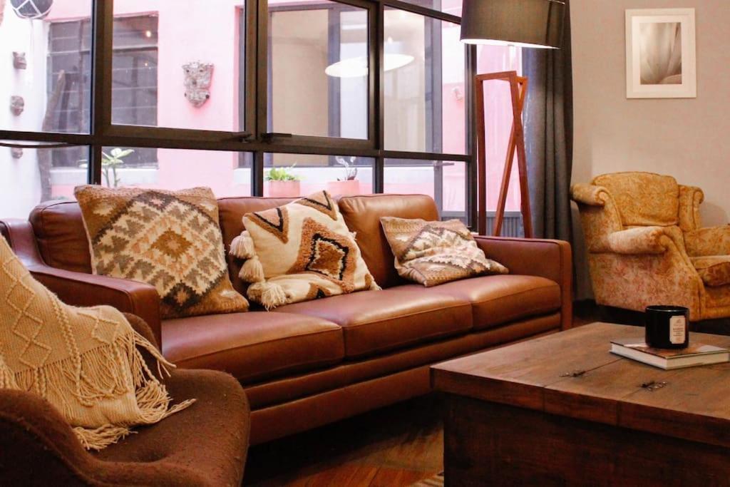 New Mex Inspired Bo-Ho Chic Apartment With Private Patio And Roof Terrace 멕시코 시 외부 사진